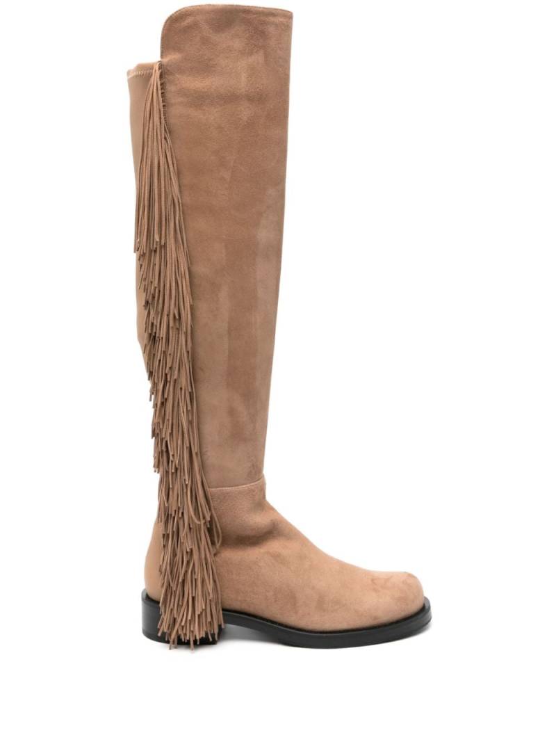 Stuart Weitzman 5050 Bold Crystal Fringe 40mm boots - Brown von Stuart Weitzman