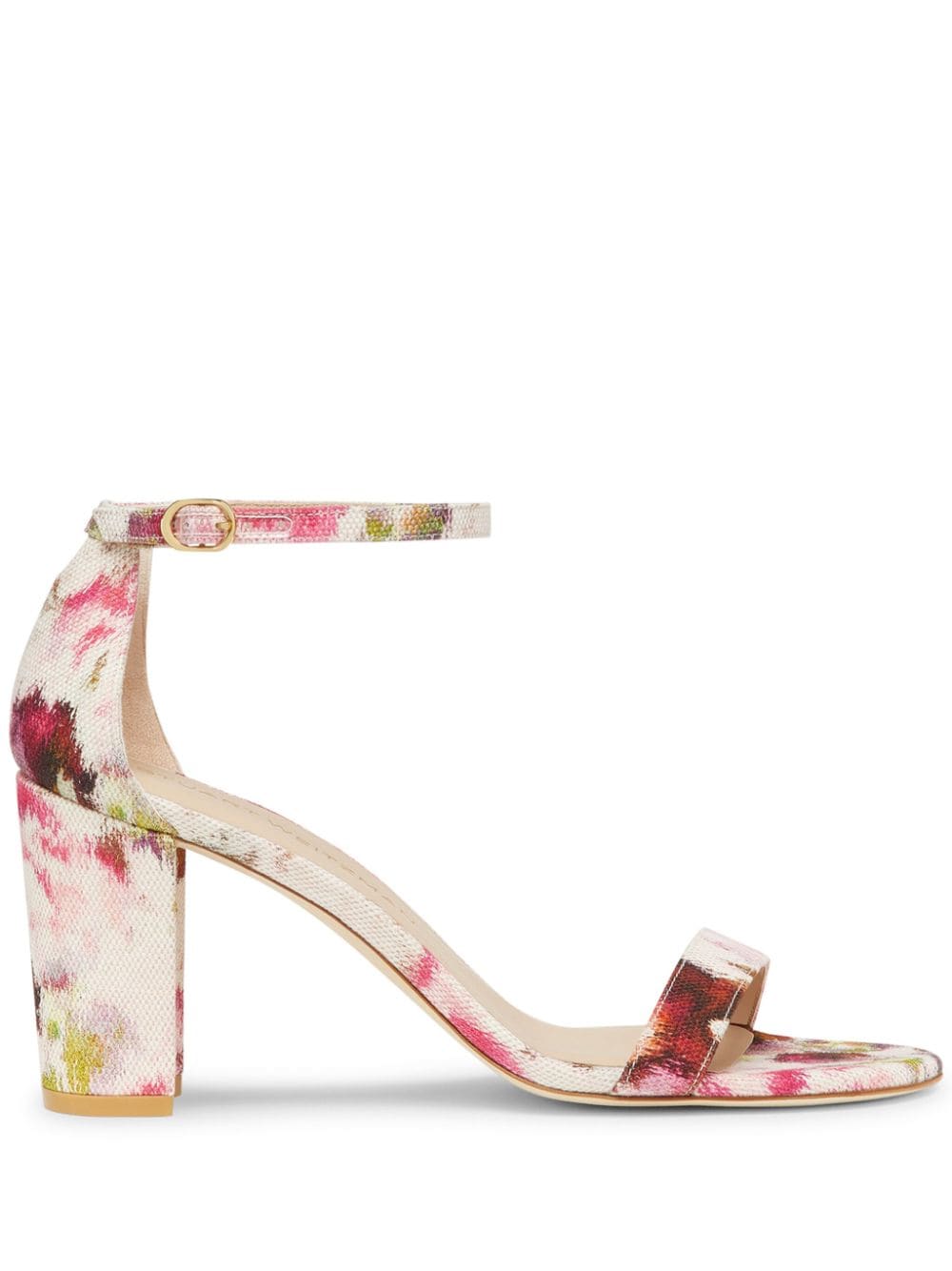 Stuart Weitzman 70mm Nearly floral-print jacquard sandals - Red von Stuart Weitzman