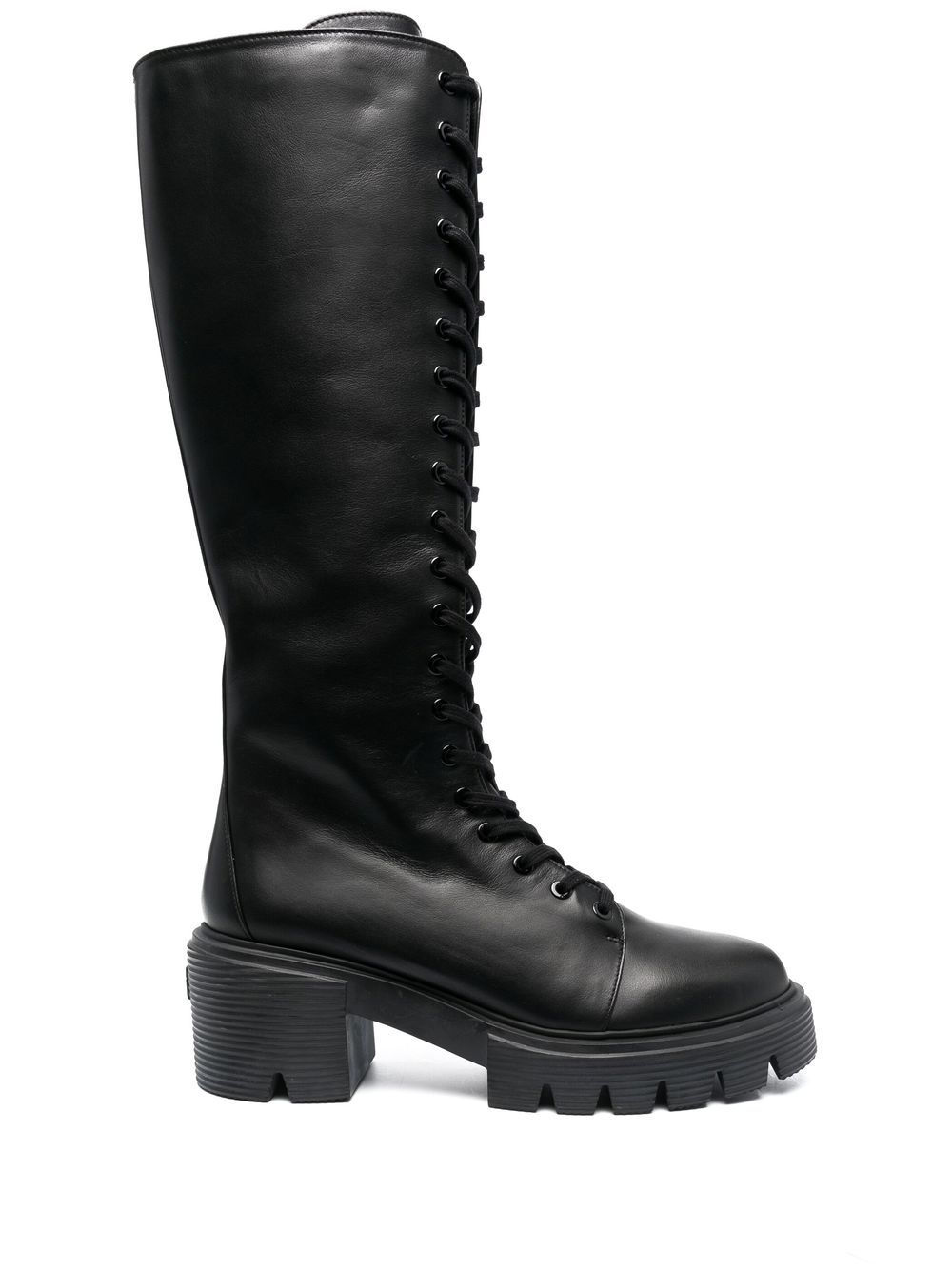 Stuart Weitzman 70mm calf-length lace-up boots - Black von Stuart Weitzman