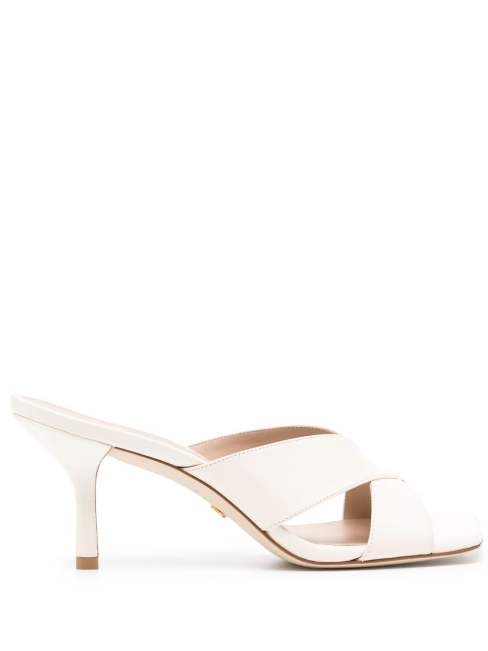 Stuart Weitzman 75mm square-toe leather mules - Neutrals von Stuart Weitzman