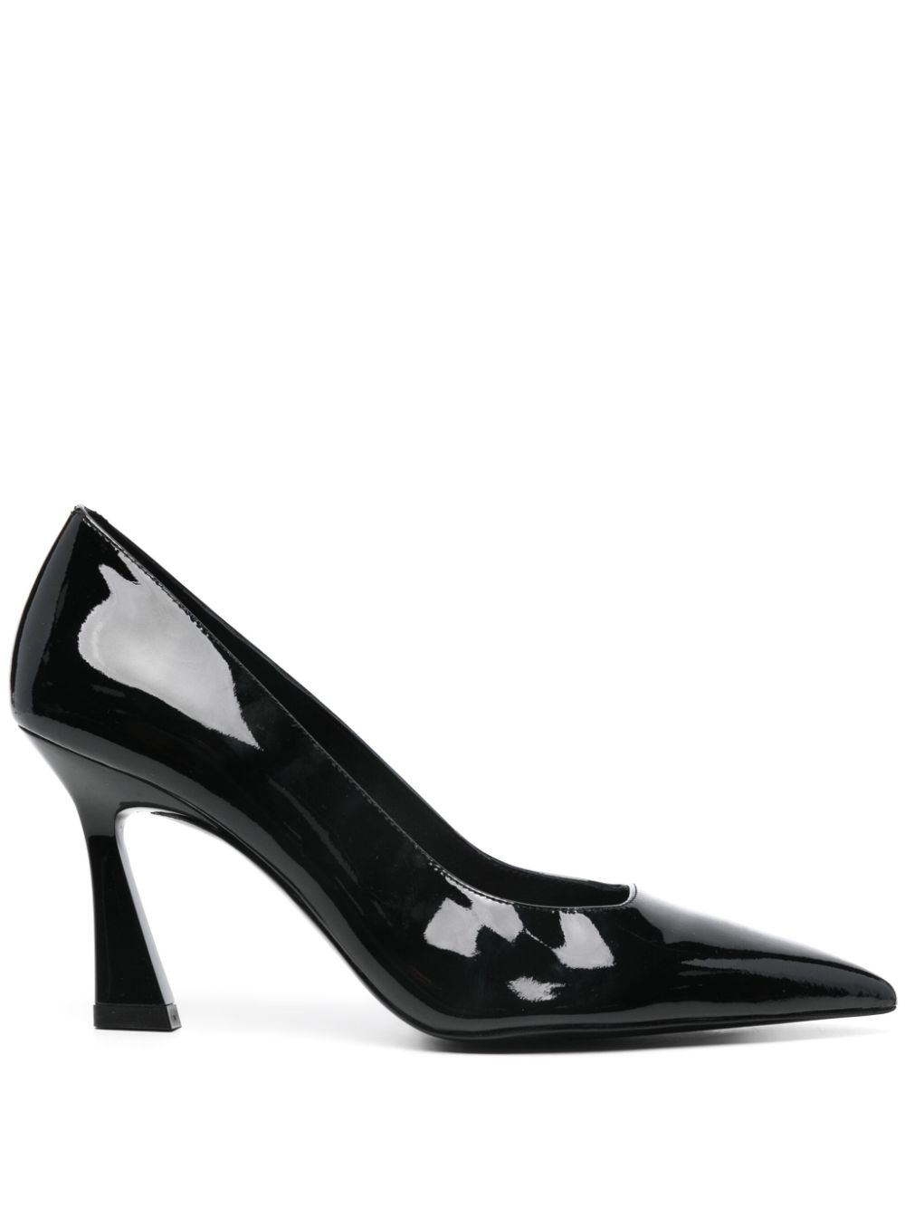 Stuart Weitzman 85mm patent-finish pumps - Black von Stuart Weitzman