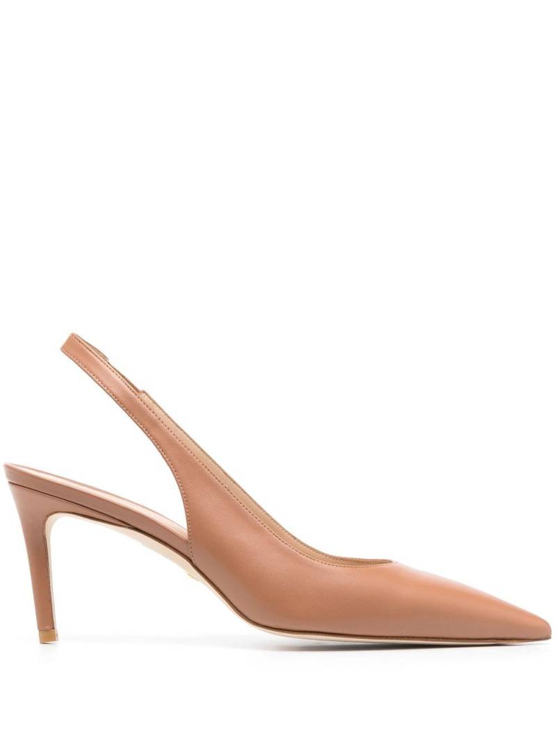 Stuart Weitzman 90mm leather sling-back pumps - Brown von Stuart Weitzman