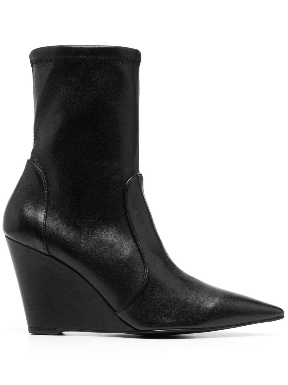 Stuart Weitzman 90mm pointed-toe wedge boots - Black von Stuart Weitzman