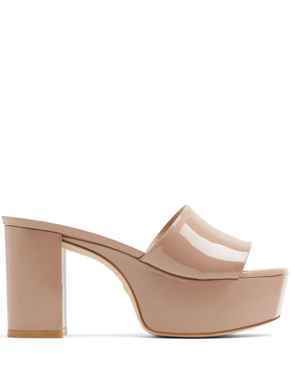 Stuart Weitzman 95mm open-toe leather mules - Neutrals von Stuart Weitzman