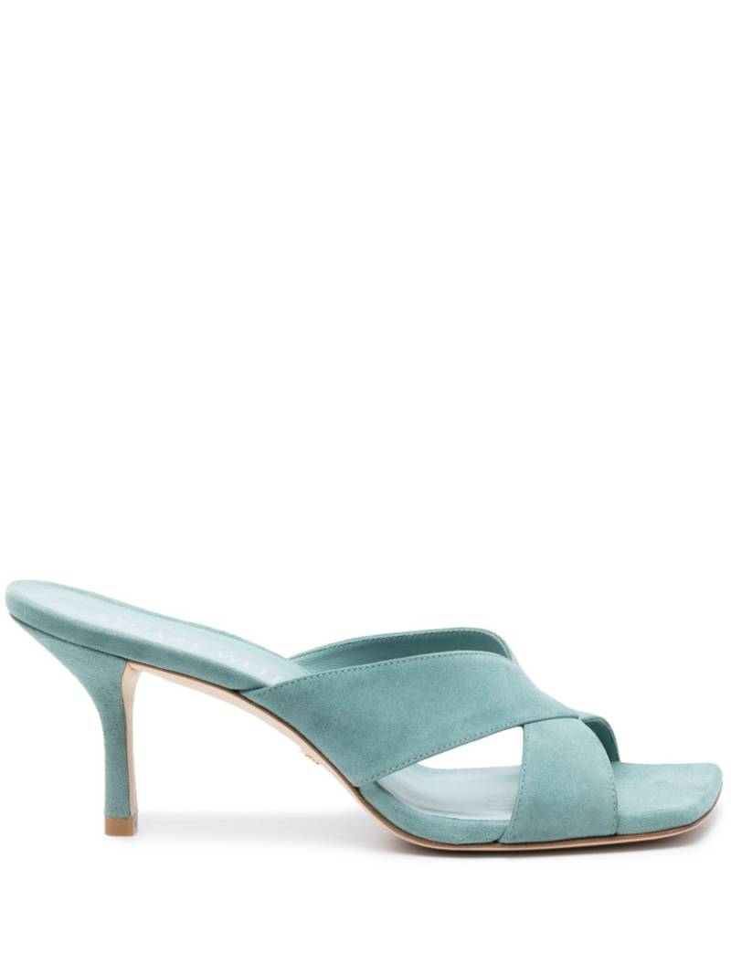 Stuart Weitzman Carmen 75mm mules - Blue von Stuart Weitzman