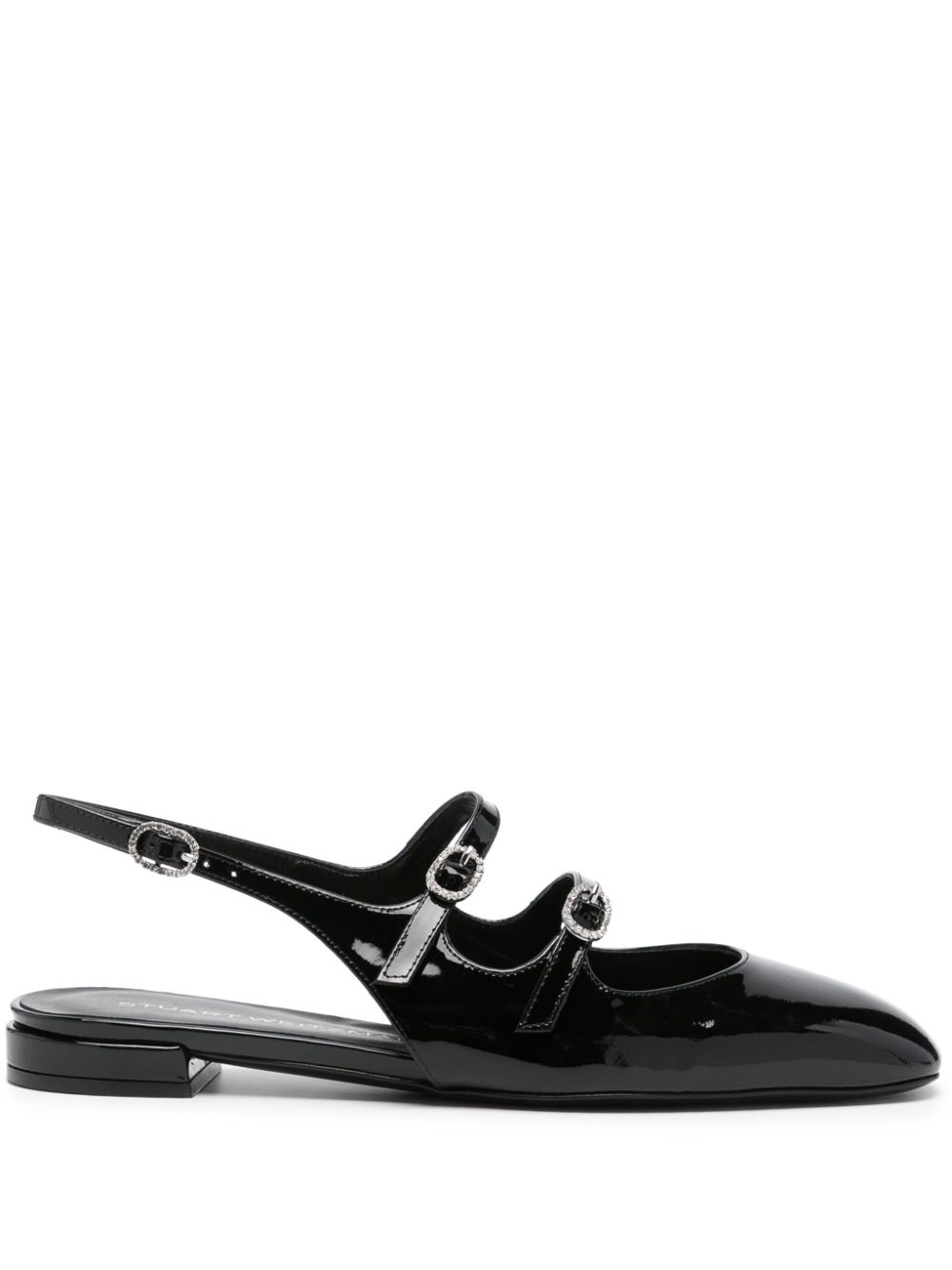 Stuart Weitzman Claris slingback ballerina shoes - Black von Stuart Weitzman