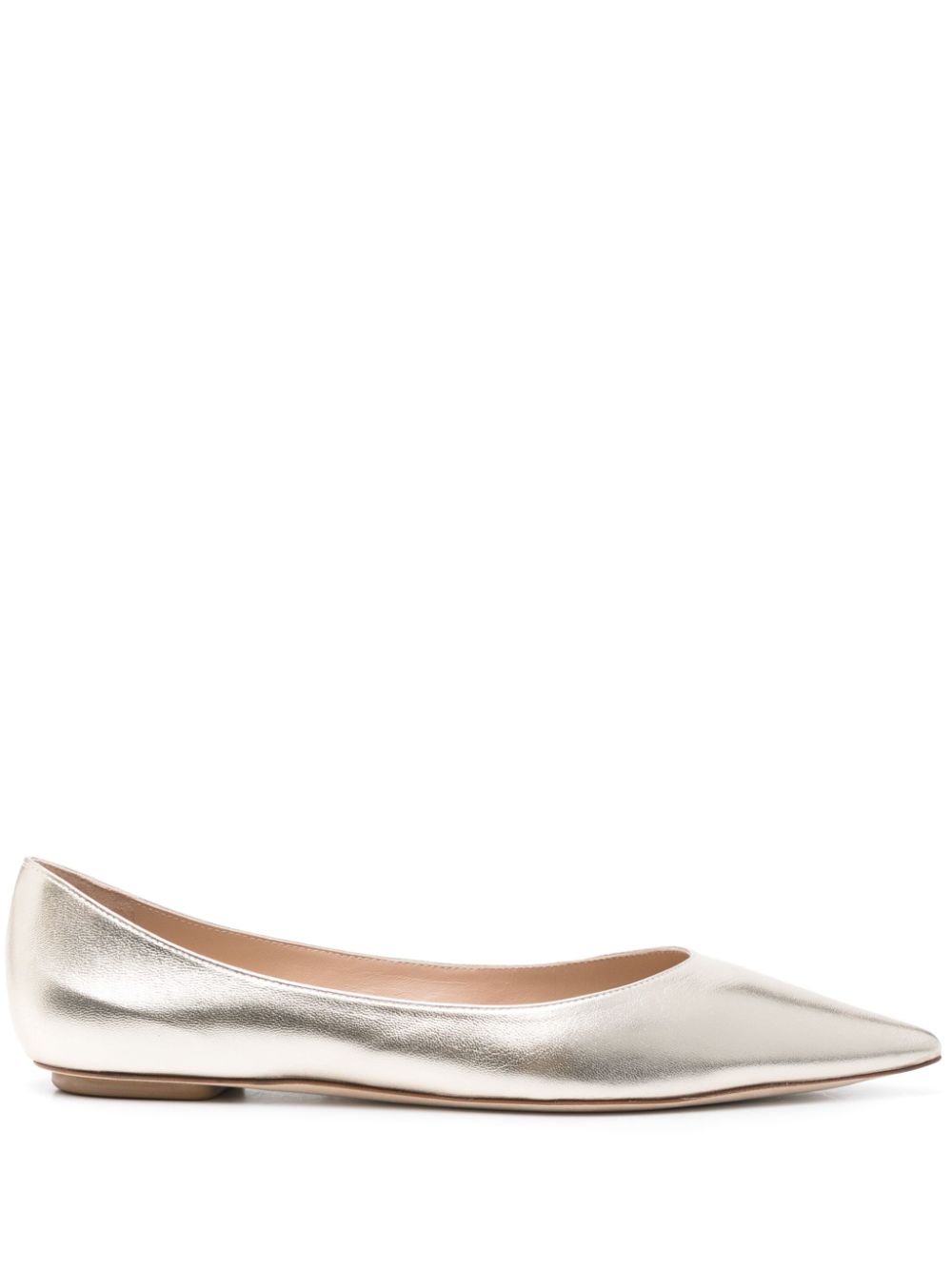 Stuart Weitzman Emilia metallic ballerina shoes - Gold von Stuart Weitzman