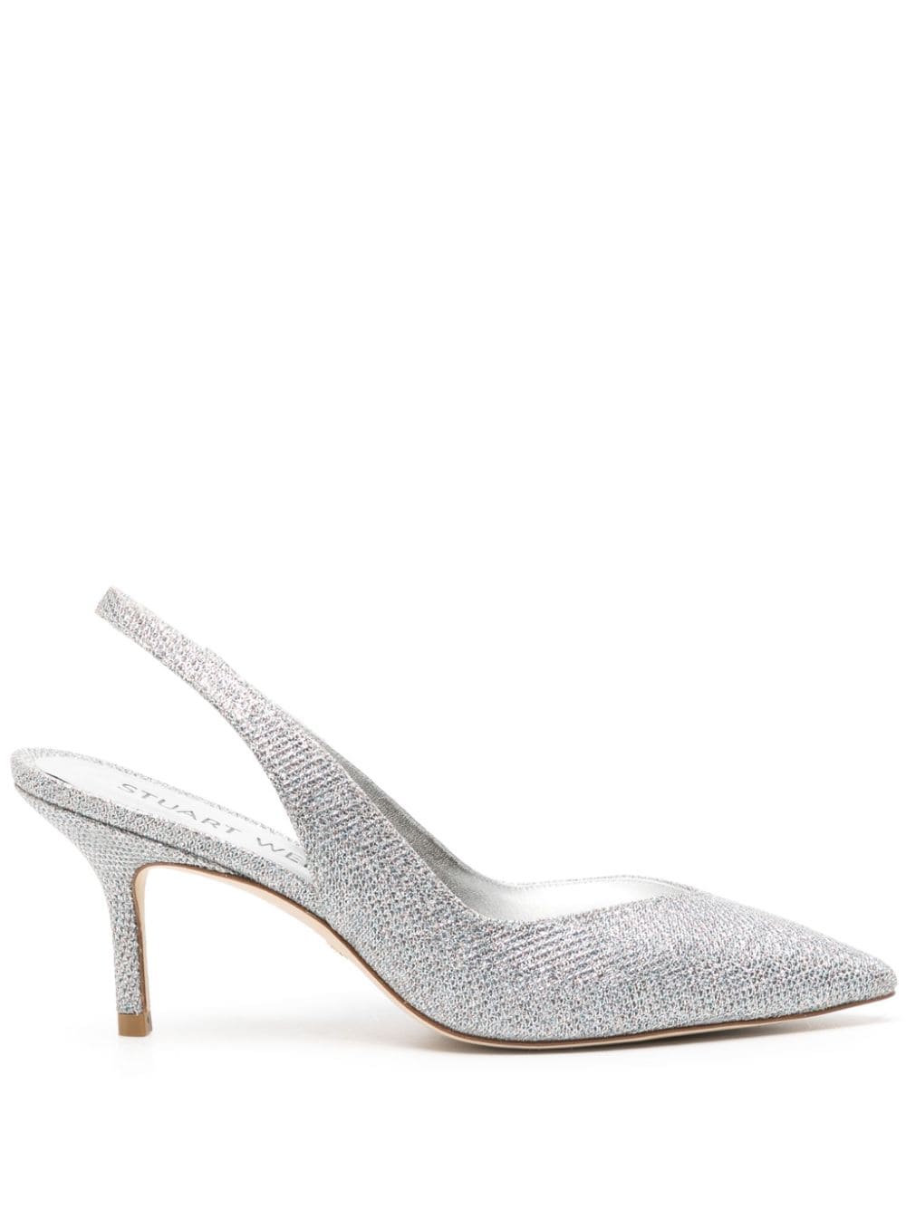 Stuart Weitzman Eva 75mm slingback pumps - Silver von Stuart Weitzman