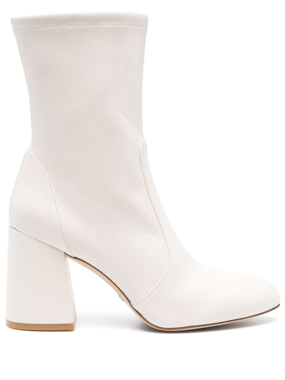 Stuart Weitzman Flareblock 85mm leather boots - Neutrals von Stuart Weitzman