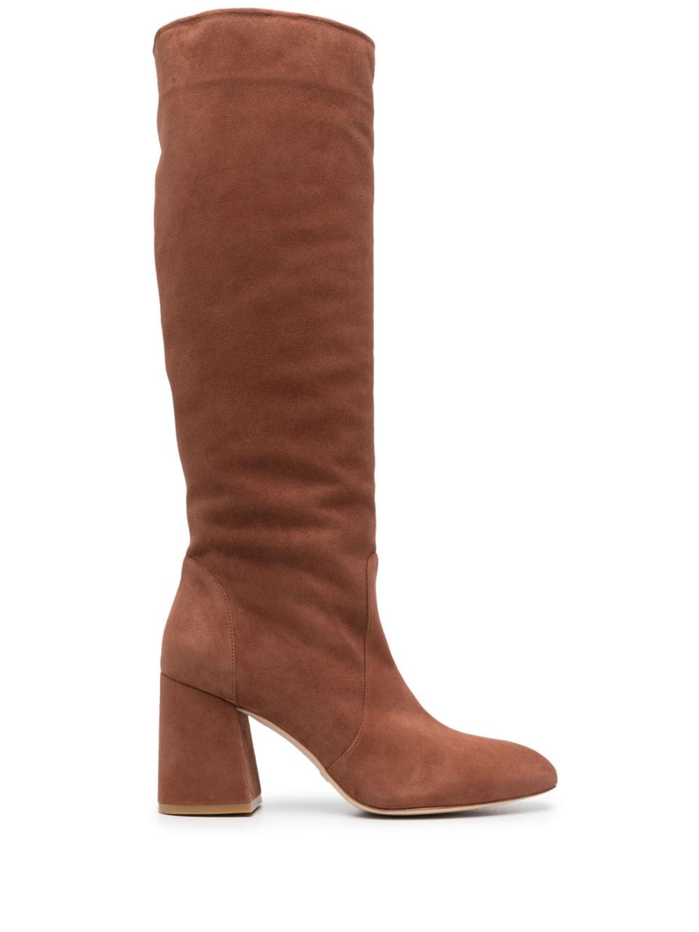 Stuart Weitzman Flareblock 85mm suede boots - Brown von Stuart Weitzman