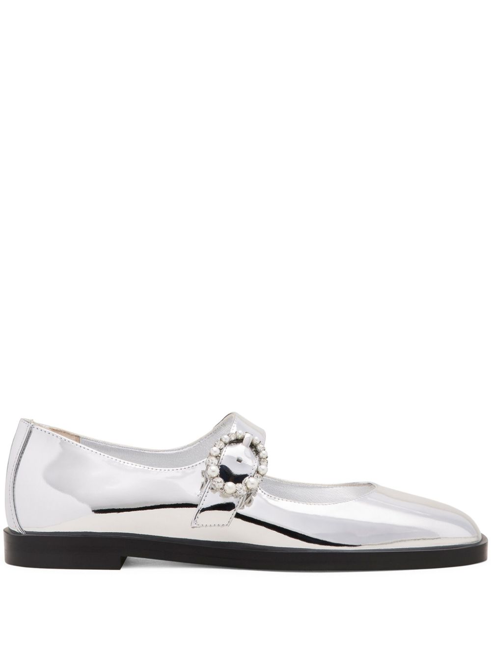 Stuart Weitzman Loralei Crystal ballerina shoes - Silver von Stuart Weitzman