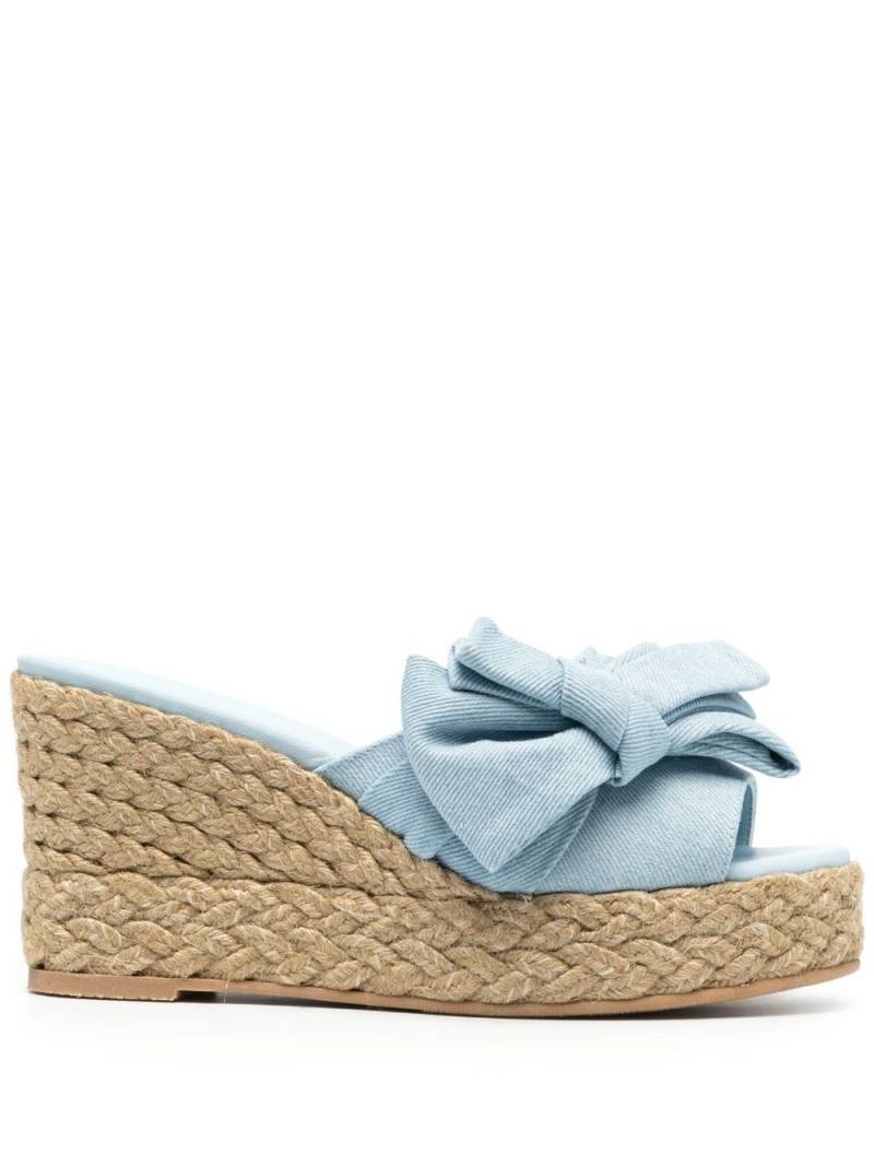 Stuart Weitzman Loveknot Espadrille 100mm wedge sandals - Blue von Stuart Weitzman