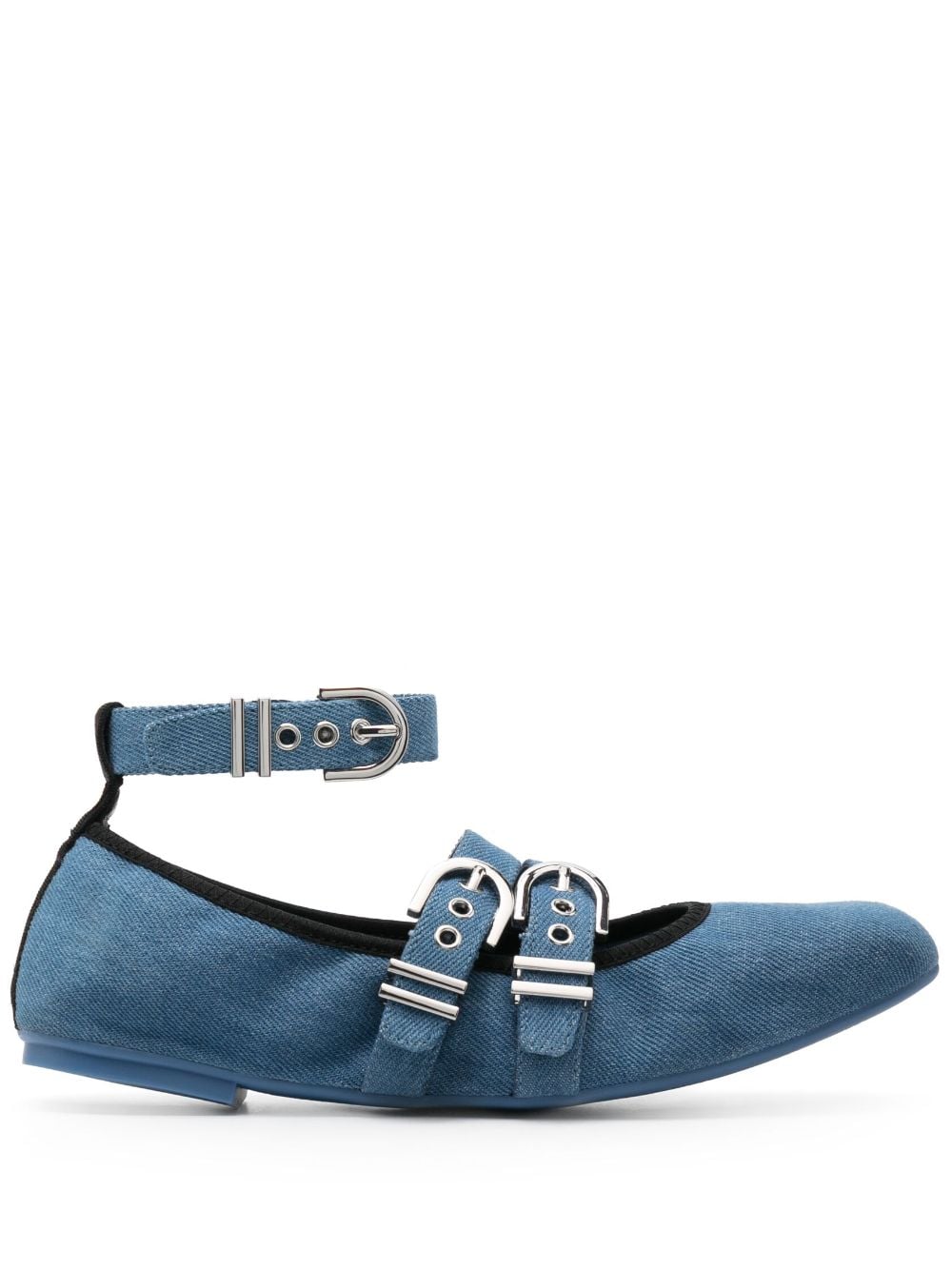 Stuart Weitzman Maverick denim flat ballerina shoes - Blue von Stuart Weitzman