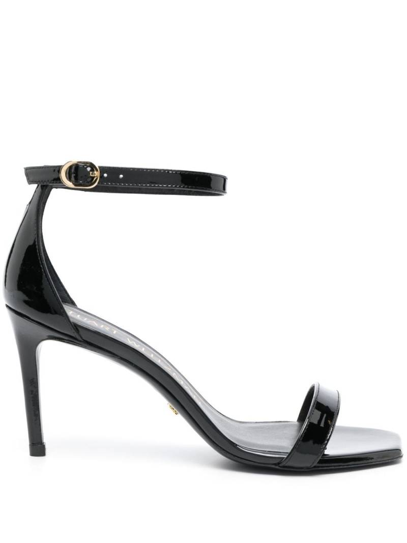 Stuart Weitzman NuNakedCurve 85mm leather sandals - Black von Stuart Weitzman