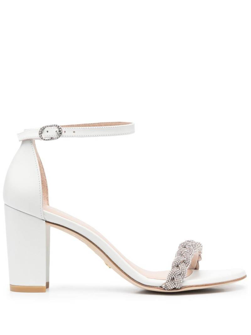 Stuart Weitzman Nudistcurve 75mm leather sandals - White von Stuart Weitzman