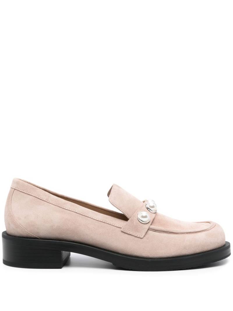 Stuart Weitzman Portia leather loafers - Neutrals von Stuart Weitzman