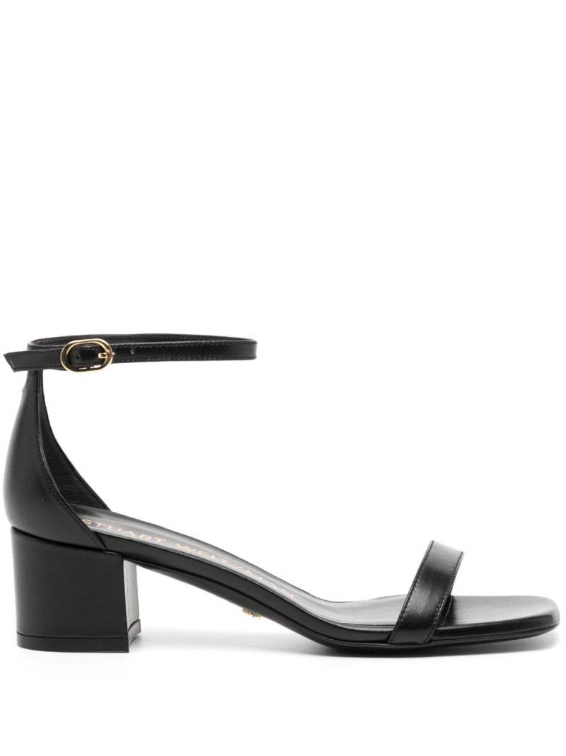 Stuart Weitzman Simplecurve 50mm leather sandals - Black von Stuart Weitzman