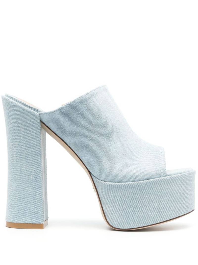 Stuart Weitzman Sky High 145mm platform sandals - Blue von Stuart Weitzman