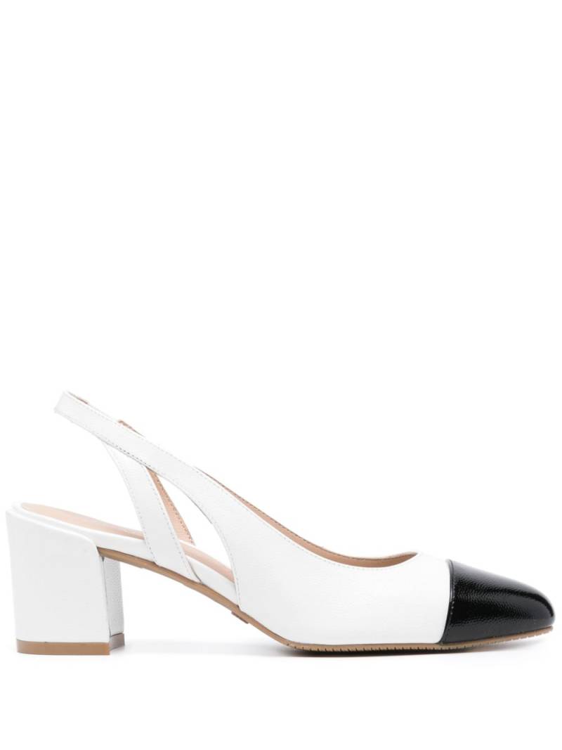 Stuart Weitzman Sleek Slingback 60mm leather pumps - White von Stuart Weitzman