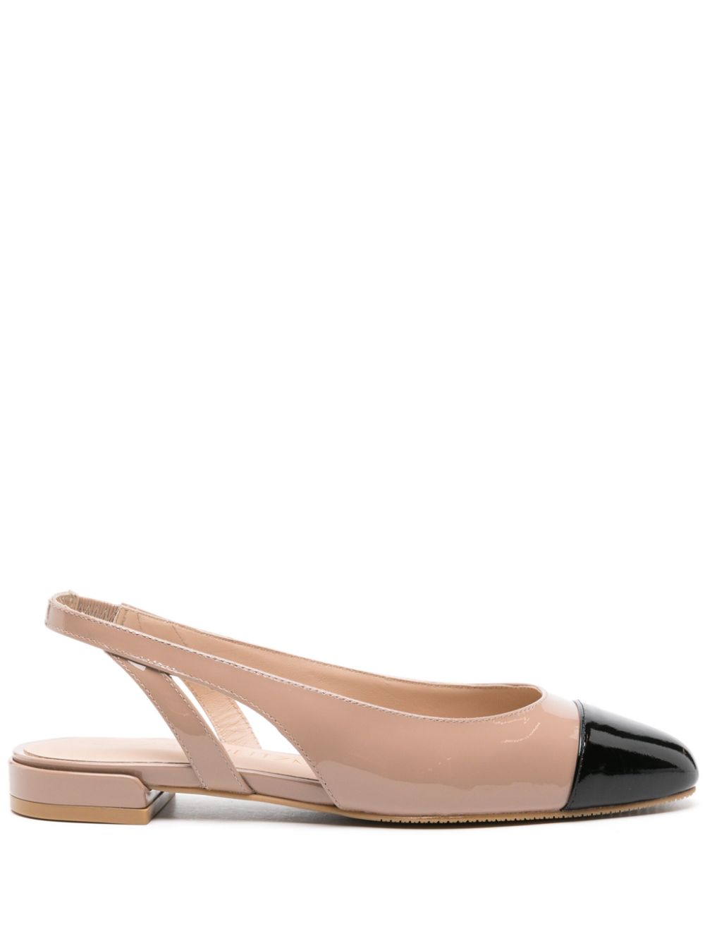 Stuart Weitzman Sleek Slingback leather ballerina shoes - Black von Stuart Weitzman