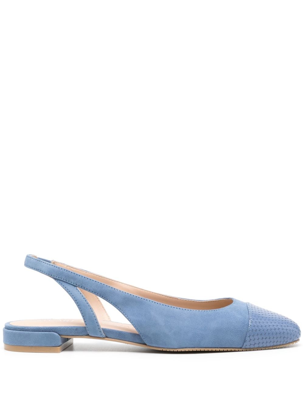 Stuart Weitzman Sleek slingback leather pumps - Blue von Stuart Weitzman