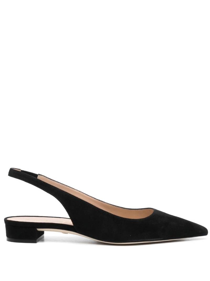 Stuart Weitzman Slingback suede ballerina shoes - Black von Stuart Weitzman