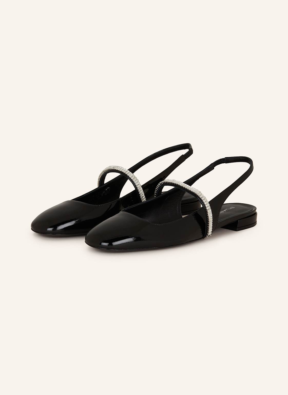 Stuart Weitzman Slingballerinas Stefanie Mit Schmucksteinen schwarz von Stuart Weitzman