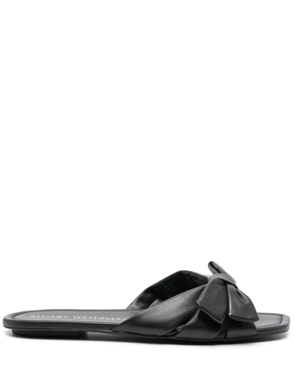 Stuart Weitzman Sofia bow-embellished slides - Black von Stuart Weitzman