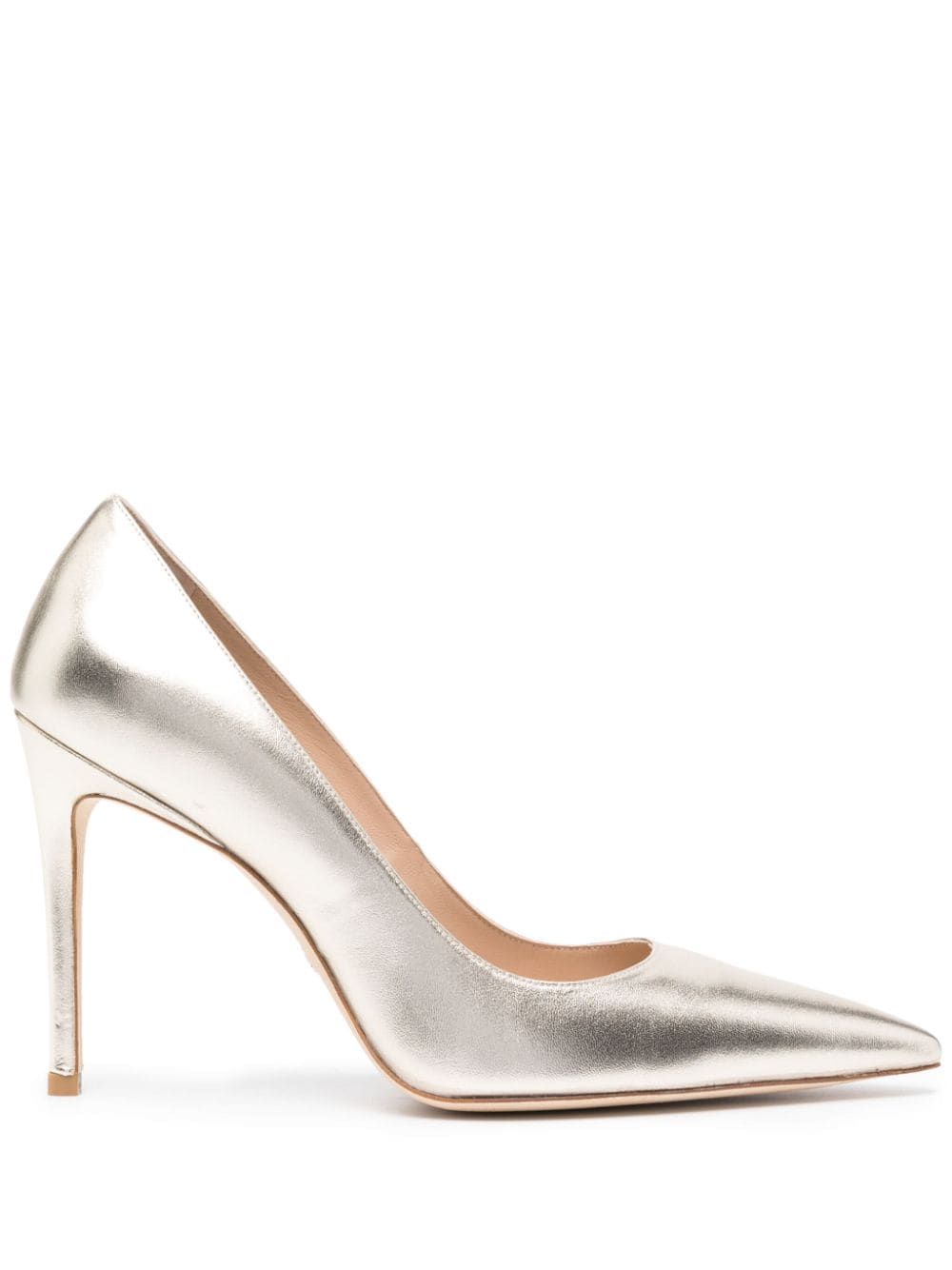 Stuart Weitzman Stuart 10mm leather pumps - Gold von Stuart Weitzman