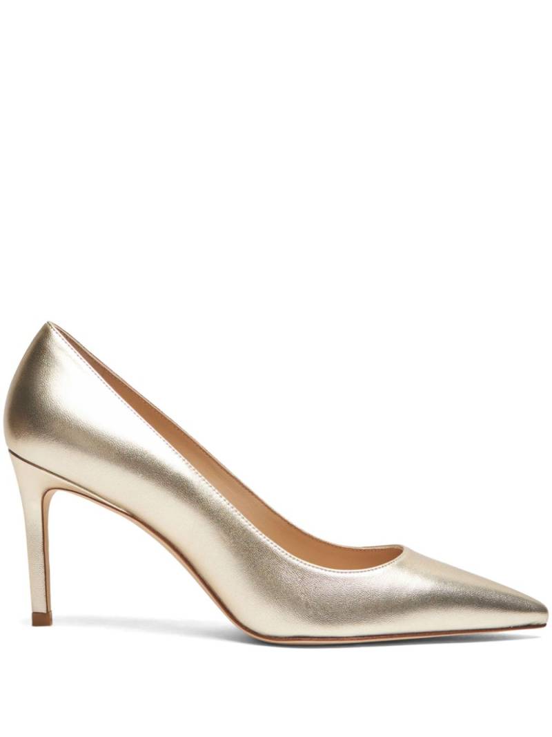 Stuart Weitzman Stuart 50mm metallic pumps - Gold von Stuart Weitzman