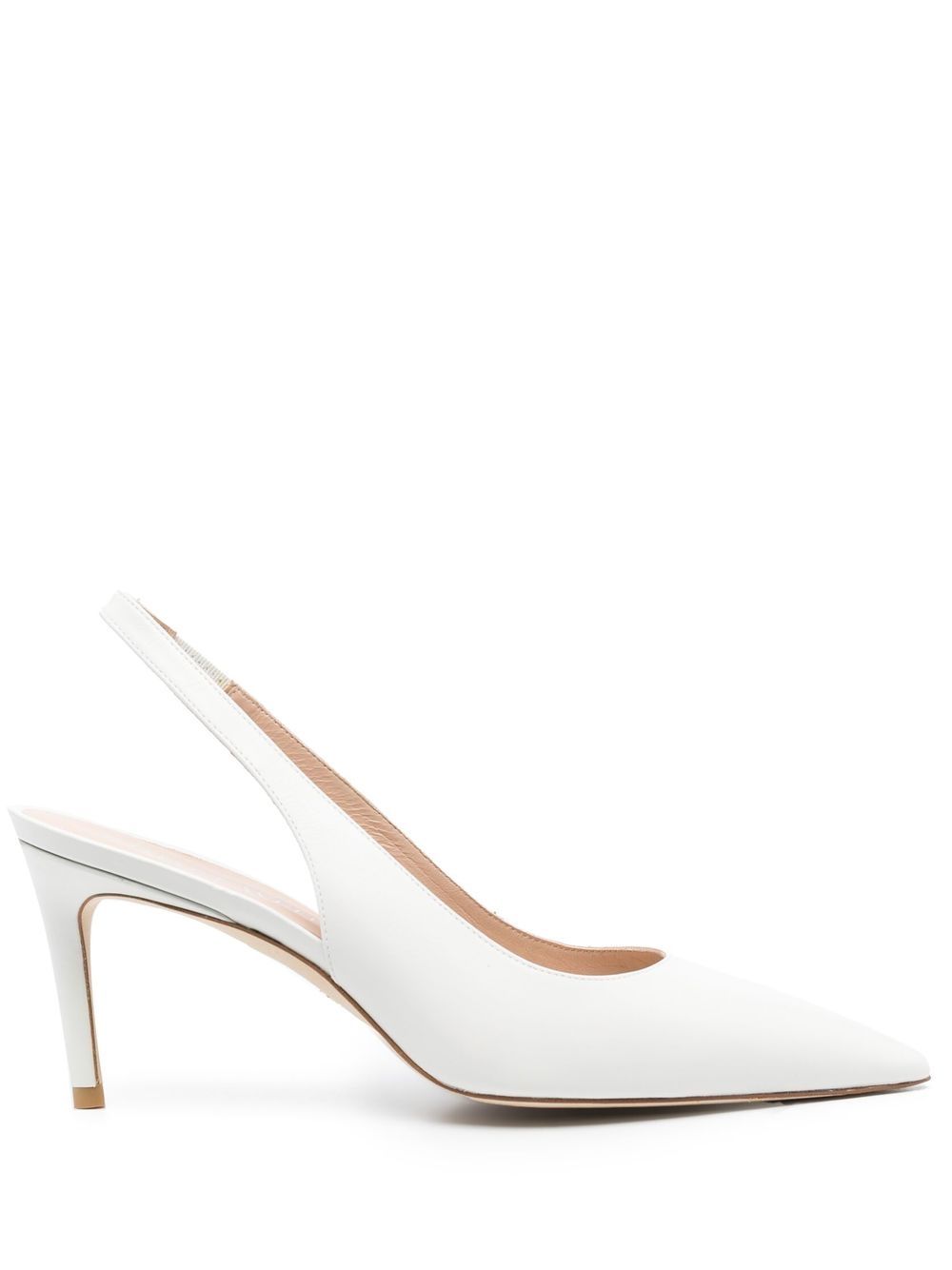 Stuart Weitzman Stuart 75mm slingback pumps - White von Stuart Weitzman