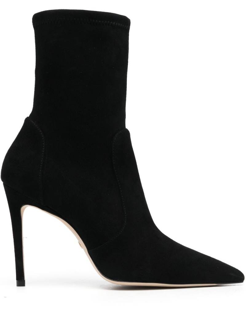 Stuart Weitzman Stuart 100mm stretch-design ankle boots - Black von Stuart Weitzman