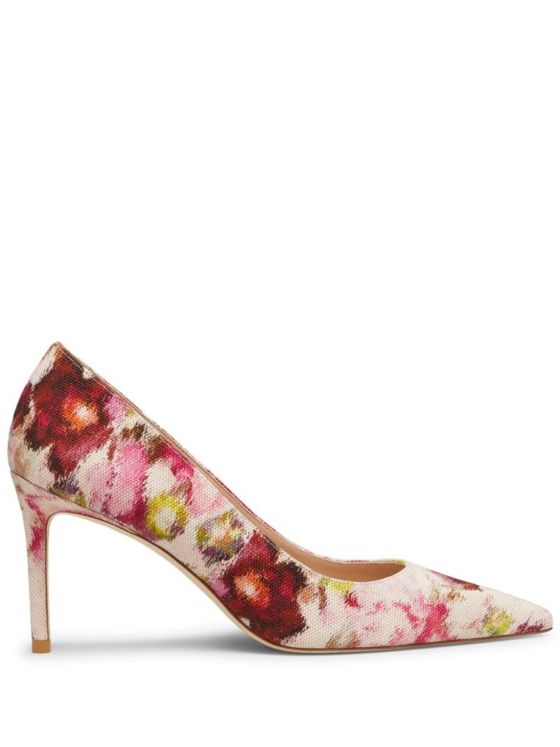 Stuart Weitzman Stuart 85mm floral-print pumps - Neutrals von Stuart Weitzman