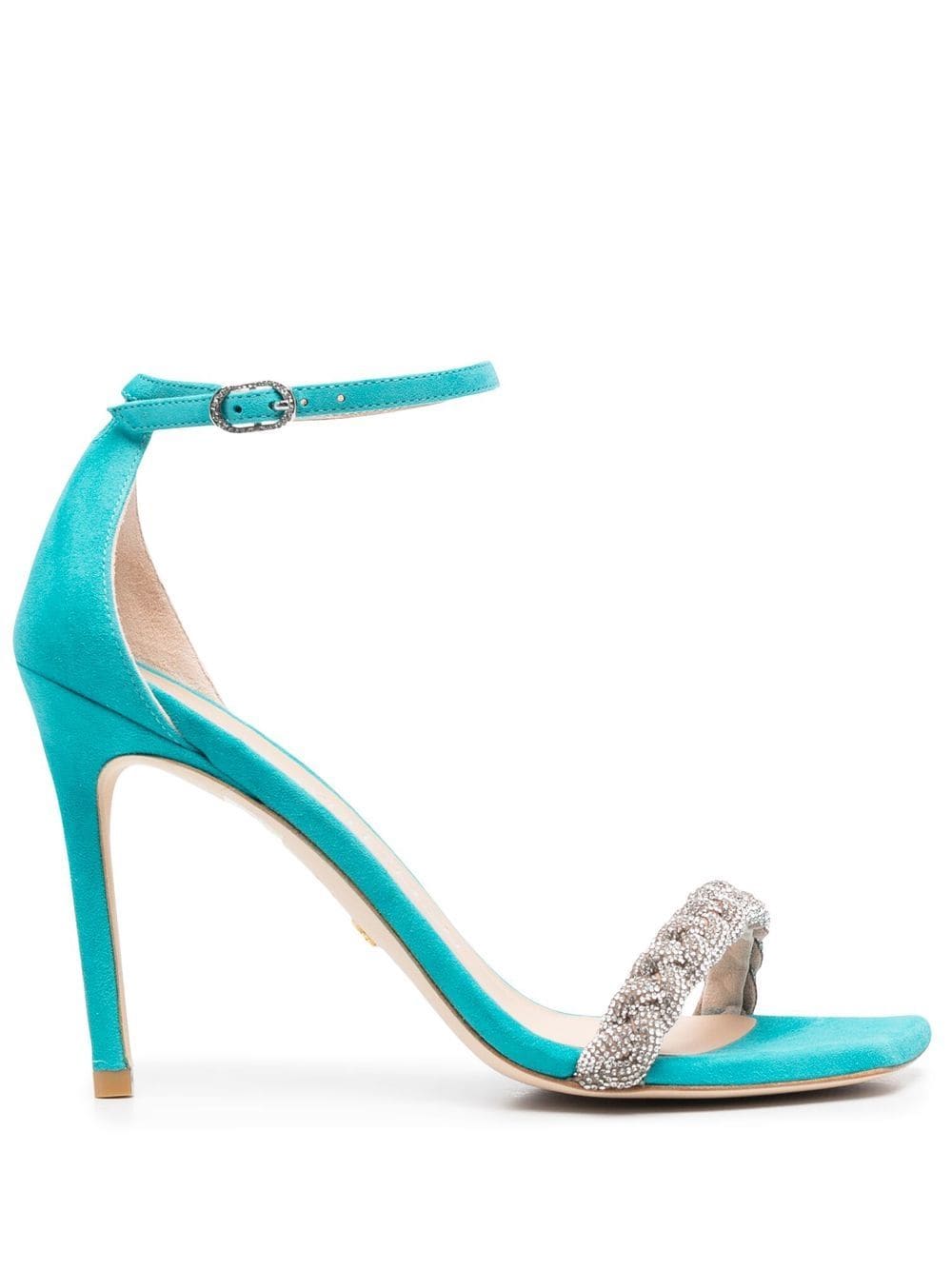 Stuart Weitzman Sue 100mm braided-strap sandals - Blue von Stuart Weitzman