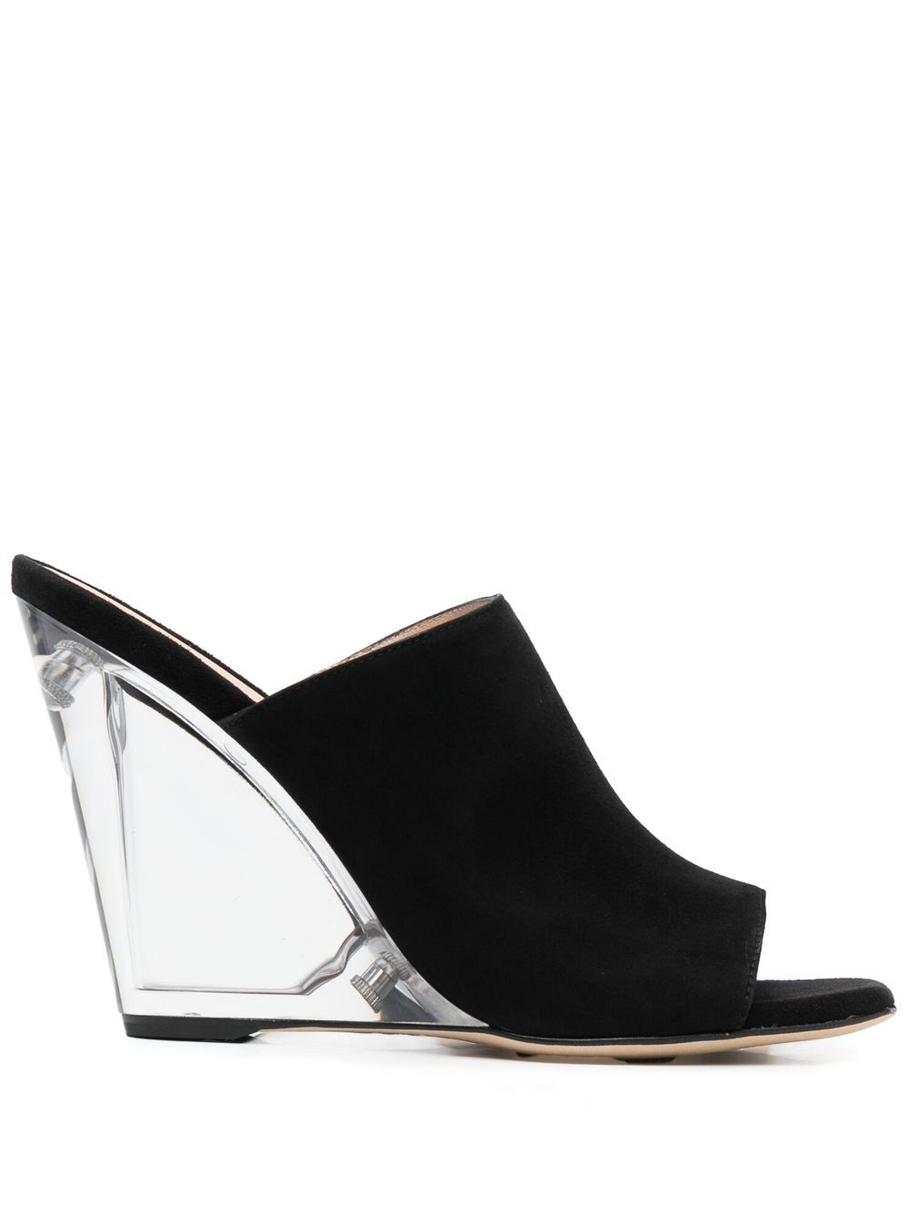 Stuart Weitzman Sue transparent-heel mules - Black von Stuart Weitzman