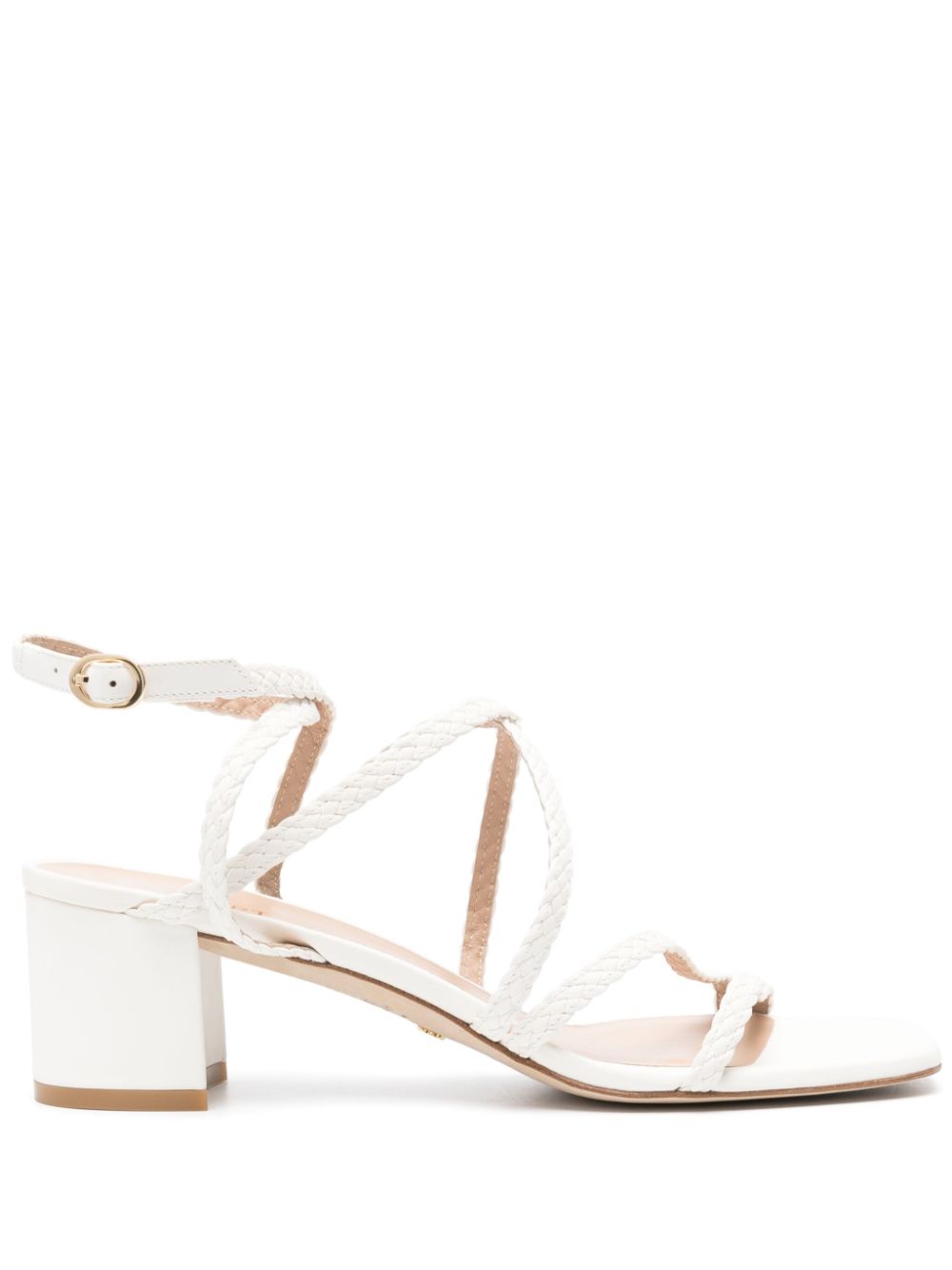 Stuart Weitzman Wovette 60mm leather sandal - Neutrals von Stuart Weitzman