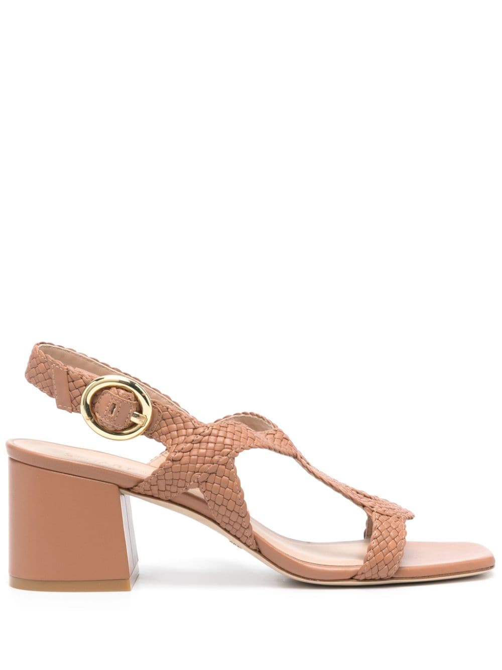 Stuart Weitzman Wovette 70mm leather sandal - Neutrals von Stuart Weitzman