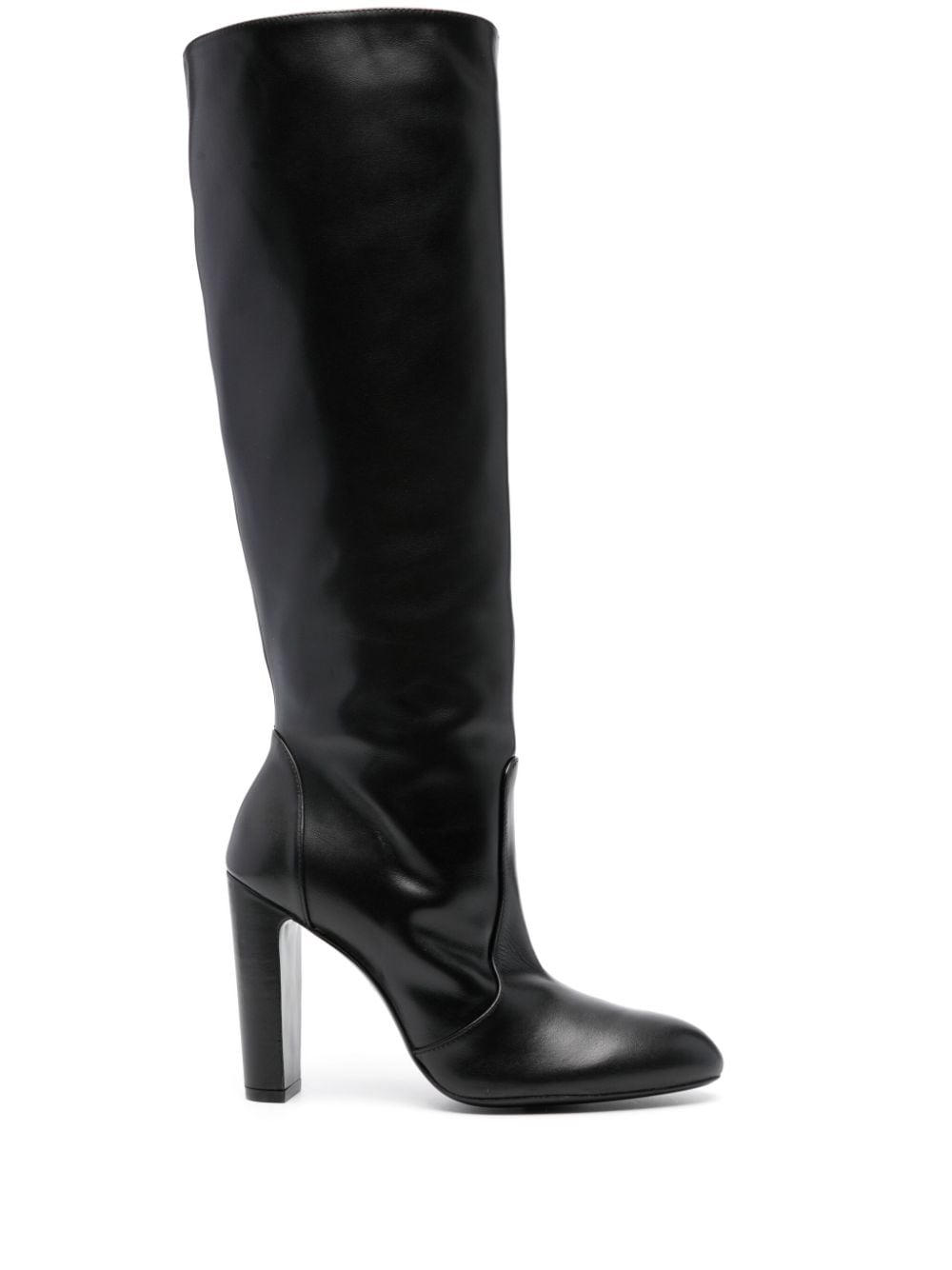 Stuart Weitzman almond-toe 105mm leather boots - Black von Stuart Weitzman