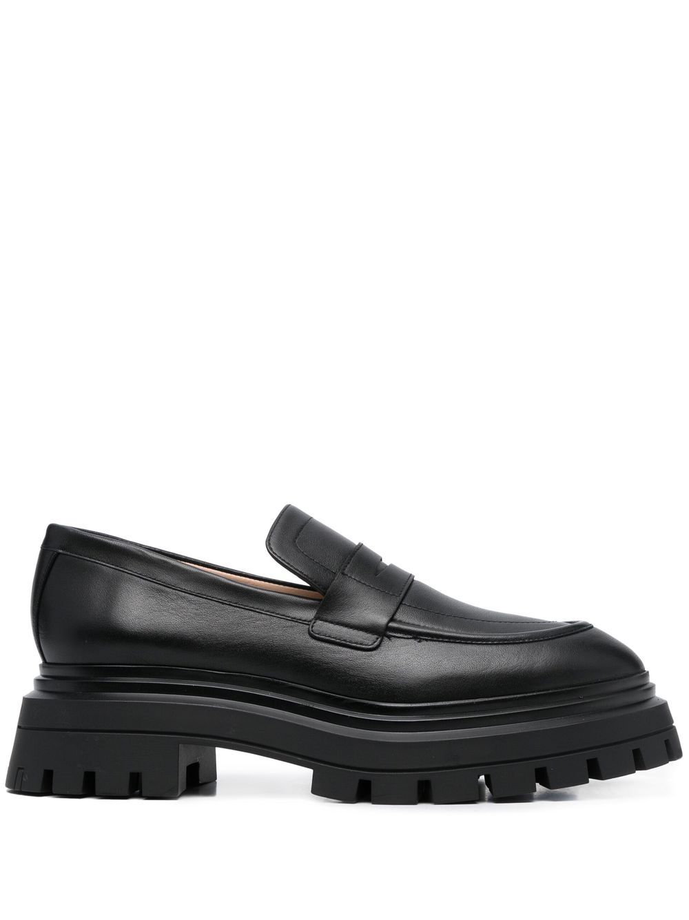 Stuart Weitzman almond-toe leather loafers - Black von Stuart Weitzman