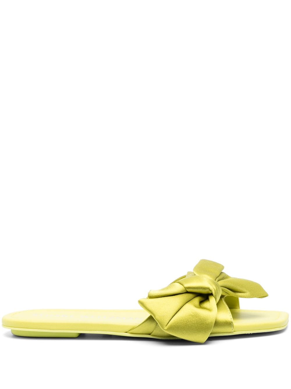 Stuart Weitzman bow-detail open-toe slides - Green von Stuart Weitzman