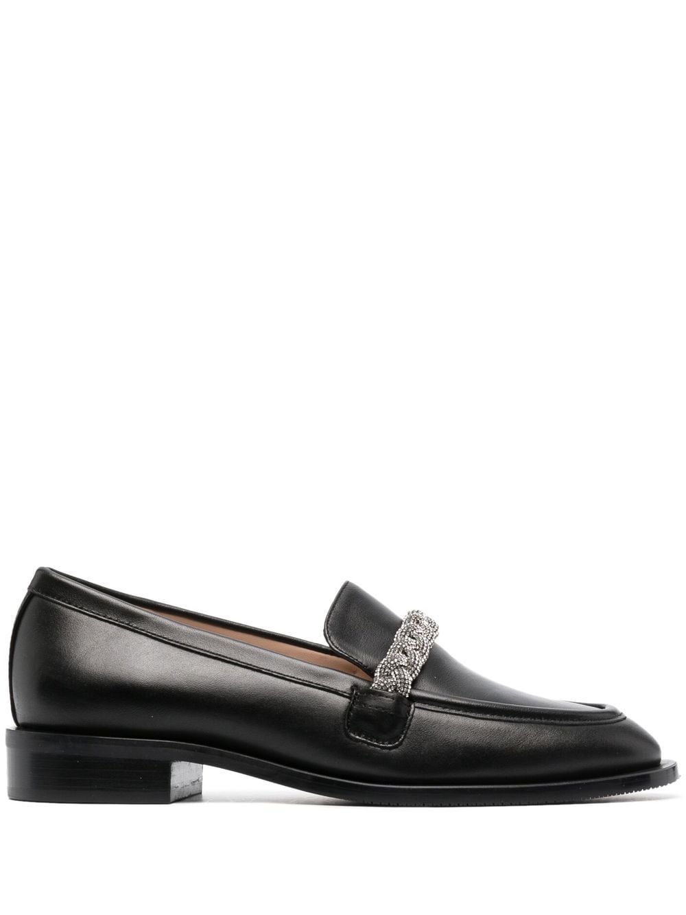 Stuart Weitzman crystal-embellished chain-link loafers - Black von Stuart Weitzman