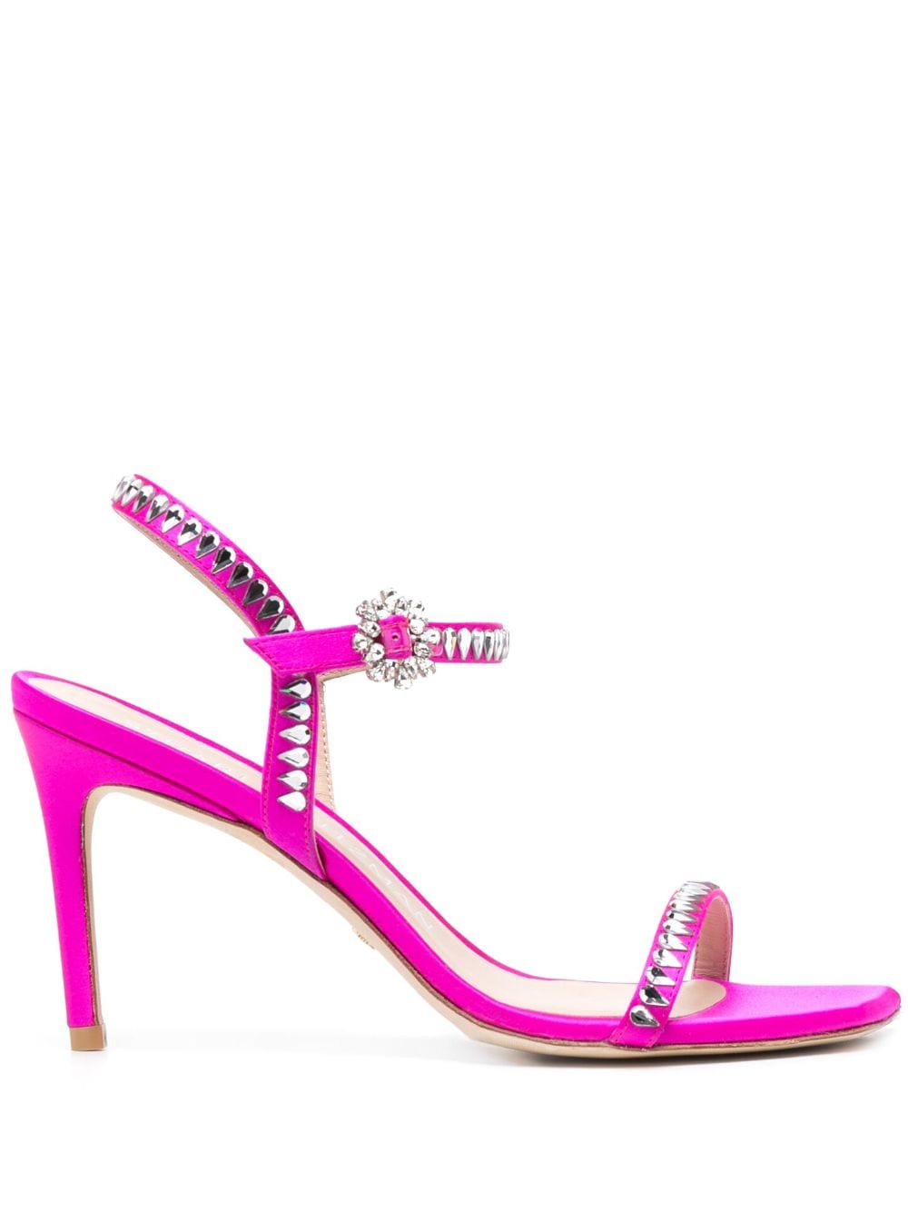 Stuart Weitzman crystal-embellished leather sandals - Pink von Stuart Weitzman