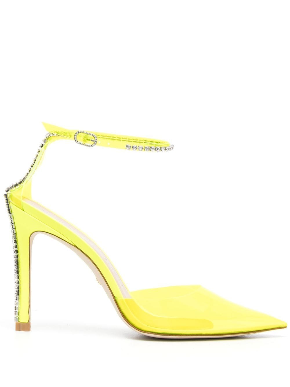 Stuart Weitzman crystal-embellished stiletto pumps - Yellow von Stuart Weitzman