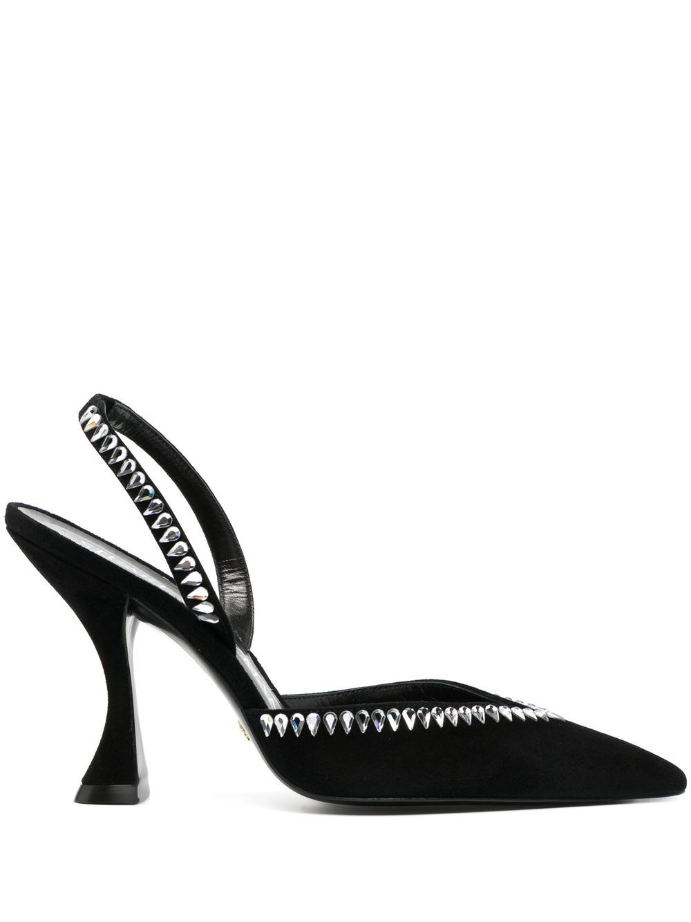 Stuart Weitzman gem-detail 105mm pointed pumps - Black von Stuart Weitzman