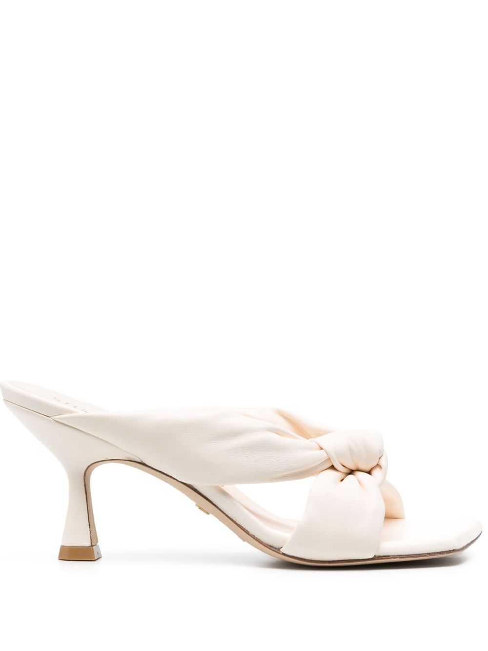 Stuart Weitzman knot-detail leather mules - White von Stuart Weitzman