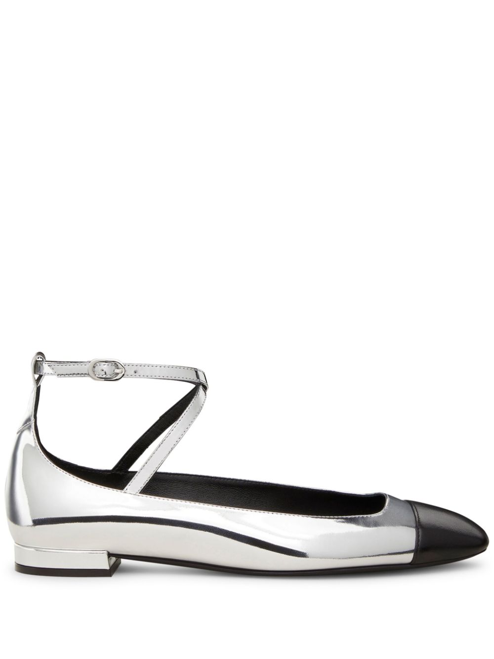 Stuart Weitzman leather ballerina shoes - Silver von Stuart Weitzman