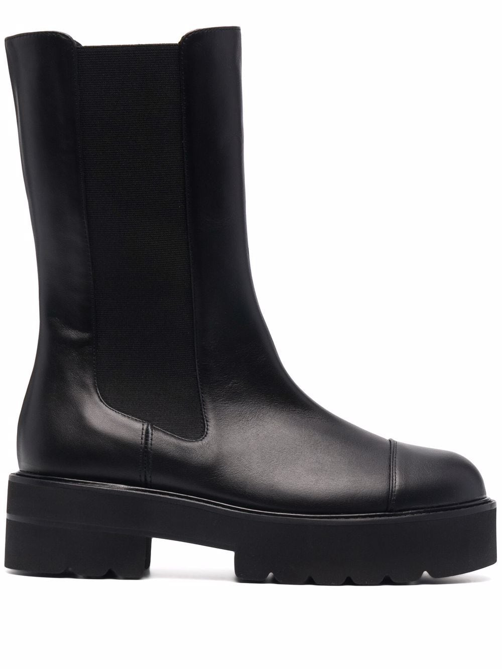 Stuart Weitzman leather elastic-panel boots - Black von Stuart Weitzman