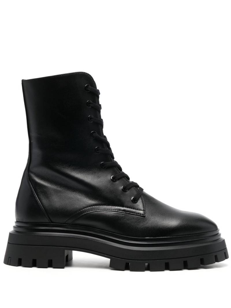 Stuart Weitzman leather lace-up boots - Black von Stuart Weitzman