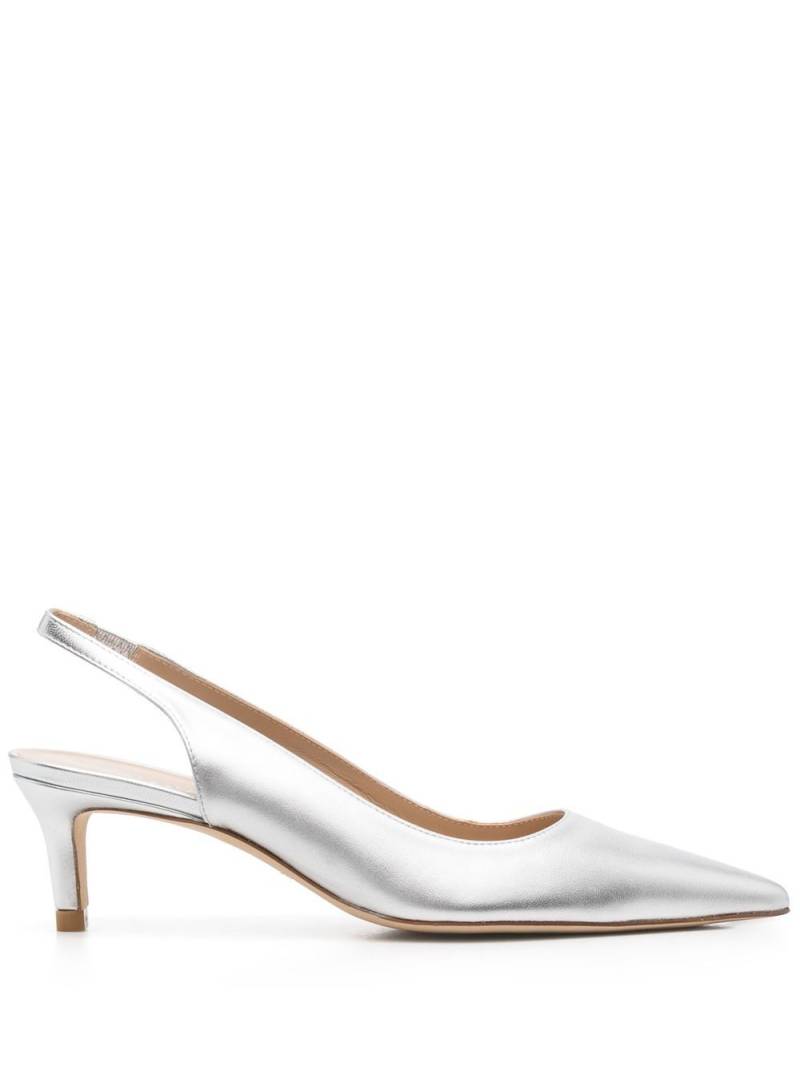 Stuart Weitzman metallic-effect leather pumps - Grey von Stuart Weitzman