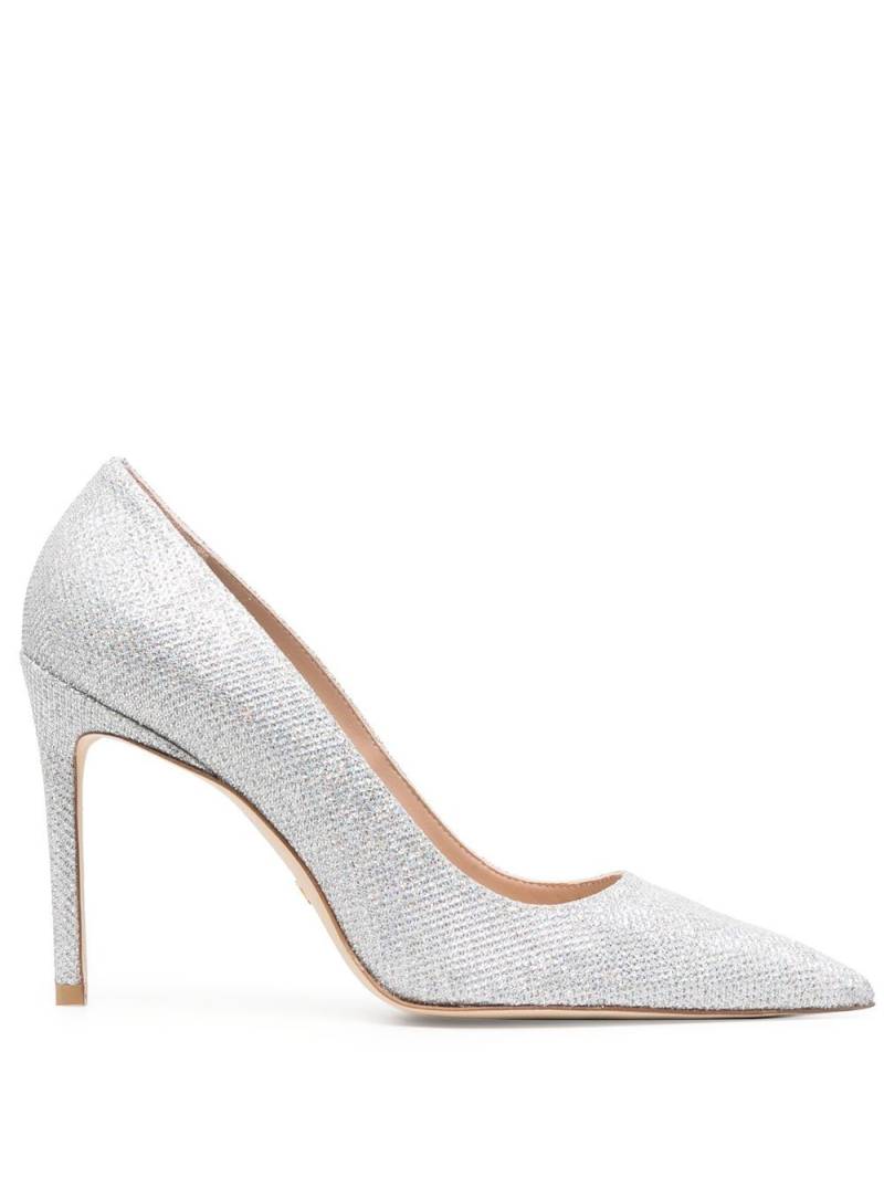 Stuart Weitzman metallic-effect pumps - Grey von Stuart Weitzman